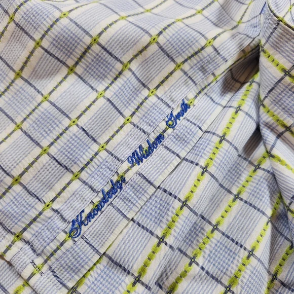 Robert Graham Mens Size 2XL Sport Shirt Checkered Paisley Flip Cuffs Classic Fit - Picture 7 of 13